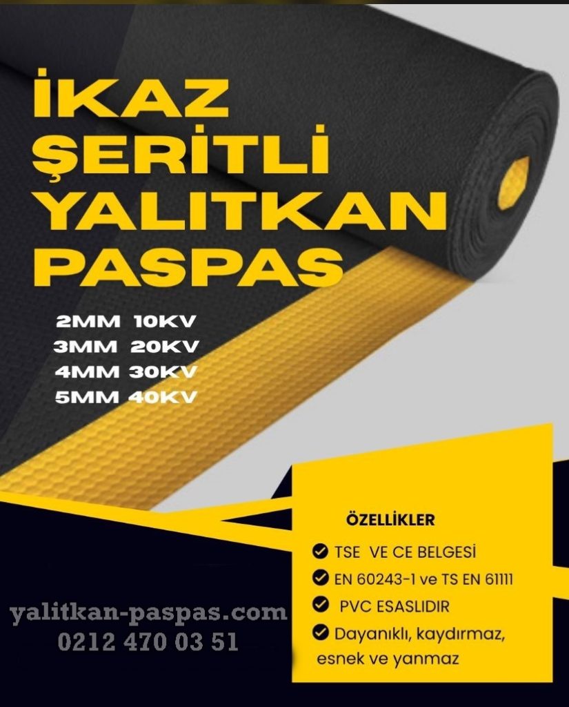 ikaz şeritli yalıtkan paspas